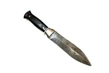 Dagger Knife Damascus Sakela Steel Blade Wood Chip Handle India G133 picture