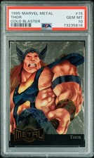 1995 Marvel Metal THOR Gold Blaster PSA 10 Precious Gems Doomsday MCU First PMG picture