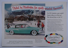 1955 Studebaker President State V8 Vintage Centerfold Original Print Ad 16 x 11