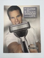 2004 Magazine Print Ad Advertisement Schick Quattro Razor Shave Shaving Vintage picture