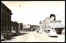 Vintage Postcard Real Photo Main Street Menasha Wisconsin Theater picture