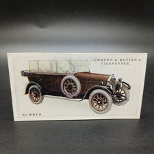 1926 Lambert Butler Antique Classic Motor Cars #26 Humber Tobacco Cigarette Card picture