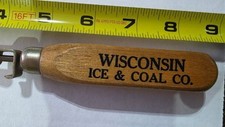 •	Vintage 1930s Wisconsin Ice & Coal Co. Advertising Ice Pick & Bottle Opener picture