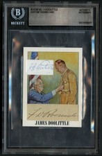 Franklin D. Roosevelt FDR & Jimmy Doolittle signed autograph Custom Cut Card BAS picture