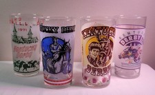 Set Of 4 OFFICIAL KENTUCKY DERBY JULEP GLASSES 1971 & 1976  Vintage 1977 & 1994  picture