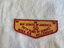 Order of the Arrow Vintage 1960 Area 6a Conclave Fellowship Flap OA / BSA picture