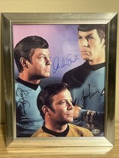 Star Trek DeForest Kelley, William Shatner, Leonard Nimoy Signed 8x10 Photo picture