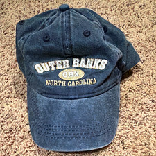 Outer Banks OBX North Carolina Navy Blue Embroidered Adjustable Baseball Hat Cap picture