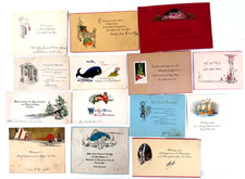 Lot 14 Antique 1920s Christmas Greeting Cards Art Deco Holiday Ephemera picture