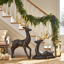 Member’s Mark Large Carved Deer, Set of 2 picture