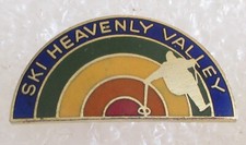 Vintage Ski Heavenly Valley - Lake Tahoe - California Skiing Souvenir Pin picture