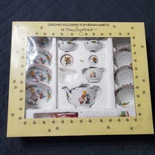 Vtg. Mary Engelbreit-Neiman Marcus Teddy Bear/Sunflower Child 17 Pc Tea Set READ picture