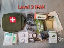 LOKI-360 TACTICAL LEVEL THREE IFAK KIT IN OD GREEN POUCH. TRAUMA SUPPLIES. NEW. picture