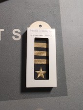 Vtg US Navy Captain O-6 Soft Shoulder Board Single Epaulet Bende & Sons In Box picture