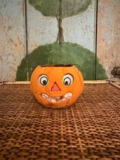 Antique German Pulp Paper Pumpkin, Dim: 2.75