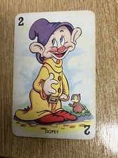 1938 Walt Disney Shuffled Symphony Mickey Mouse Red Back Rare Card Dopey  picture