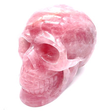 6.2'' Rose quartz Carved Crystal Skulls , Realistic - Skulls Gemstone & Crystal picture