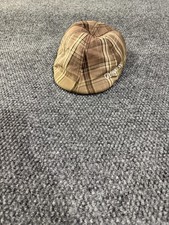Guinness Brown Plaid Newsboy Flat Cap Hat One Size Fits Most Cotton Beer Logo picture