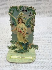 Antique Victorian Christmas Card Articulated Tuck & Sons Dated 1906 Pop-Up Angel picture
