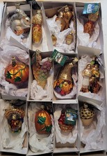 Old World Christmas Merck Family Glass Halloween-Thanksgiving Ornament Lot of 15 picture