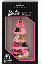 Hallmark Keepsake Barbie Shoe Tree Ornament 45th Anniversary 2004 QHB6604 picture