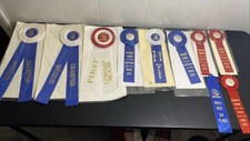 Lot Of 10 Vintage Awana Bible Quiz Ribbons Religious Christian First Book 1990s picture