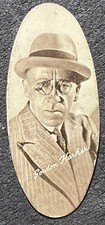 1934 CARRERAS CIGARETTES FILM STARS GORDON HARKER OVAL CARD #8 LOWER GRADE picture