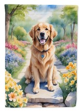 Caroline's Treasures Golden Retriever Spring Path Garden Flag DAC6637GF picture