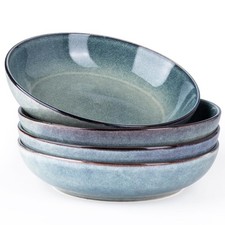 AmorArc 8.5'' Large Ceramic Pasta Bowls Set, 36oz Stoneware Bowls Set of 4 fo... picture
