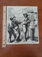 Harper's Weekly 1875 Sketch Print A TEMPERANCE LESSON B DAY picture