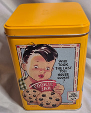 Vintage Nestle Toll House Cookies Collector  Tin Yellow Retro Kitchen  picture