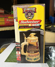 Budweiser NASCAR 50th Anniversary Collector Edition Lidded Stein picture