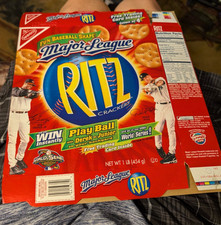 VINTAGE 2001 Ritz Crackers MLB Box Derek Jeter Ken Griffey Jr World Series picture