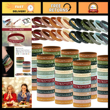 240 Pcs Bible Verse Bracelets Bulk - Christian Gifts, Retro Colorful Accessories picture