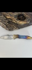 Artisan Cutlery, Great White Titanium: Custom Anodized Scales / S35VN Blade  picture