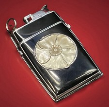 Vintage Evans Trig-a-Lite Combination Cigarette Case Powder RougeCompact Lighter picture