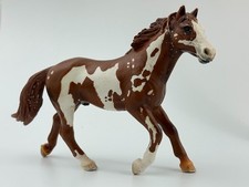 Schleich Pinto Stallion Brown White Running Pose Retired 13279 Horse picture