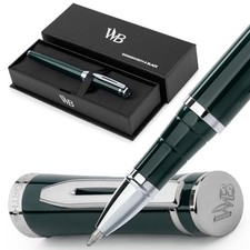 Luxury Refillable Rollerball Gift Pen for Writing,Green Green Chrome picture