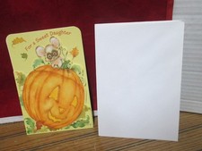 Mary Hamilton Halloween Daughter Card Vintage Hallmark Unused picture