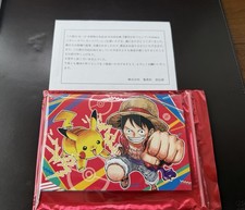 Weekly Shonen Jump Pokemon One Piece Mega Evolution Postcard Luffy Pikachu *USA* picture