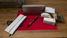 Pelikan Classic M200 Brown Marbled Fountain Pen Broad Nib Piston Germany Boxed picture