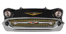1957 BLACK CHEVY CAR FRONT END CUT OUT 24.5
