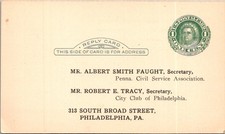 Pennsylvania Civil Service Assn Nov 2 1923 Philadelphia Postal Mailing Card TPI5 picture