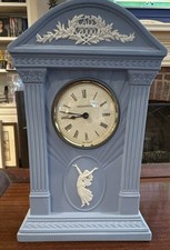 Wedgwood Jasperware Millennium Mantel Clock Made In England 9 Inches Tall Rare picture