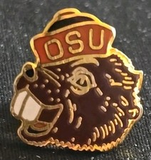 VINTAGE OREGON STATE UNIVERSITY BEAVER'S LAPEL HAT PIN (Z2) picture