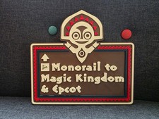 Disney World Polynesian Resort Hotel Monorail Tiki Sign Magic Kingdom & EPCOT picture