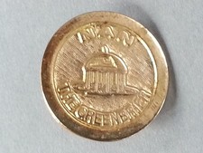 Vintage The Greenbrier Resort Hotel Advertising Pinback Button Gold Tone NAN picture