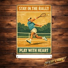 Tennis Lover Fun Metal Tin Sign Sports Club Home Court Wall Decoration picture