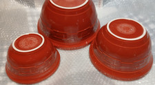 Longaberger Woven Traditions Tomato Red Mixing Bowls 6