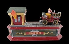 Franklin Mint Official Firemans Hall Museum Firefighter's Mechanical Bank picture